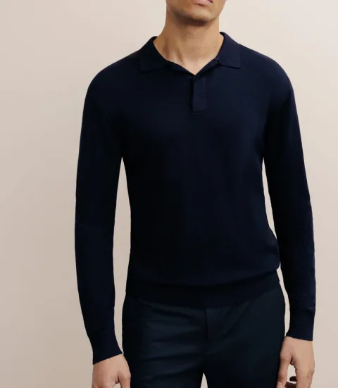 IZAC - Pull col polo marine
