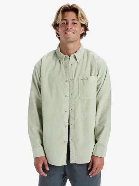 Smoke Trail - Chemise en velours côtelé Vert Homme