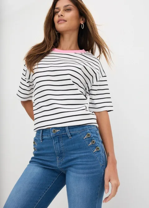 Jean flare, taille mi-haute