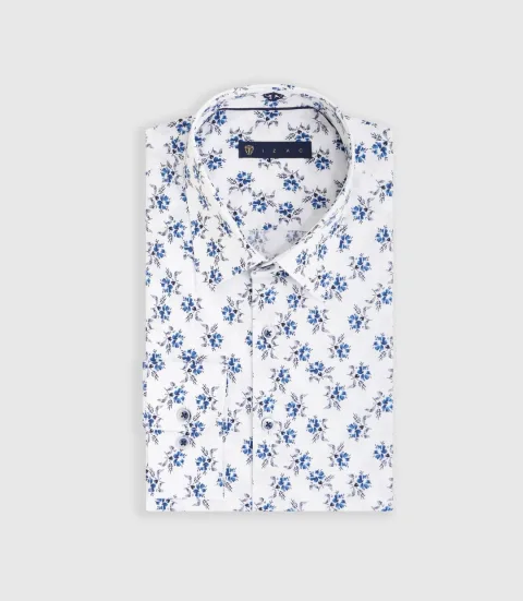 IZAC - Chemise à imprimé floral blanche ''Marti''