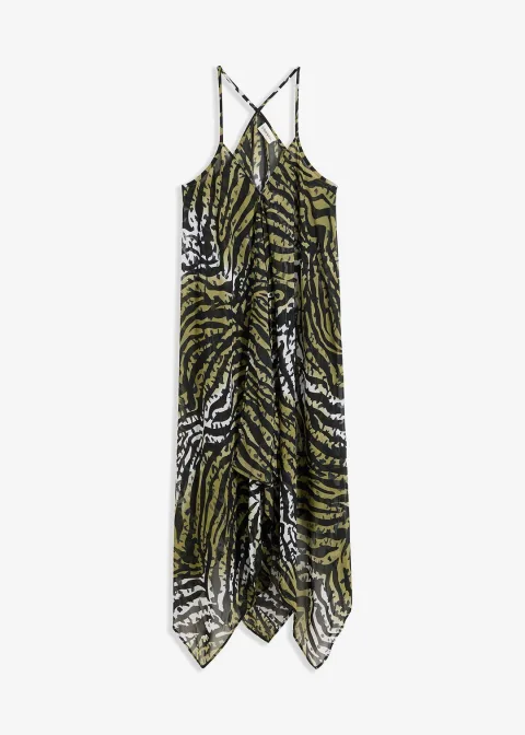 Robe de plage longue et transparente en mousseline légère