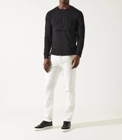 IZAC - Sweat col rond fantaisie noir