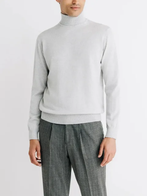 IZAC - Pull col roulé gris chine