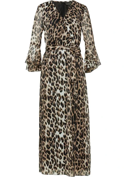 Robe longue à imprimé léopard