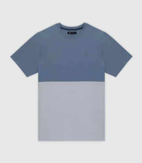 IZAC - T-shirt en coton indigo
