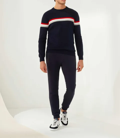 IZAC - Pull col rond marine ''Furi''