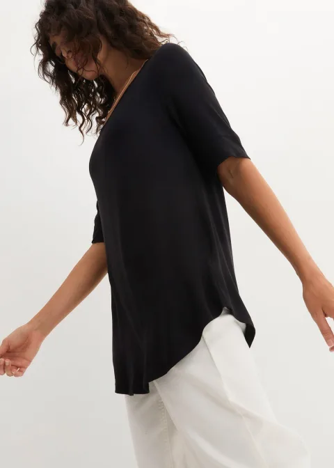 T-shirt long et doux en viscose