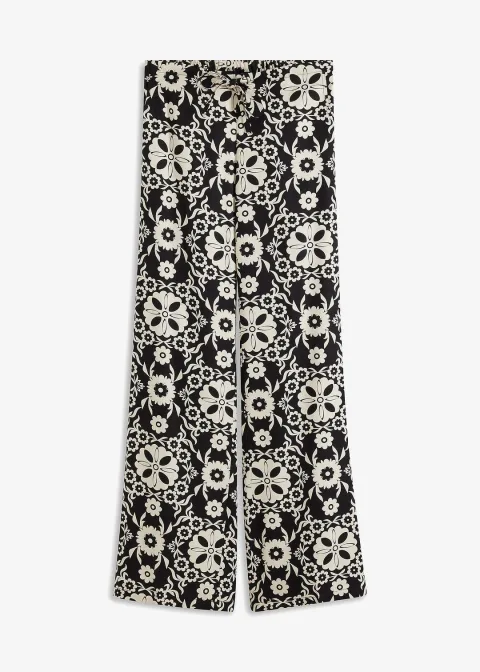 Pantalon imprimé, taille élastiquée