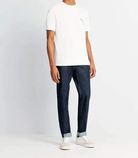 IZAC - T-shirt avec poche zippée blanc