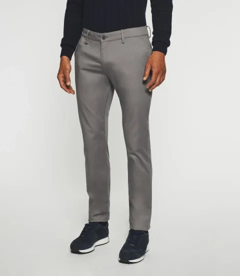 IZAC - Pantalon chino slim gris moyen VANAMA