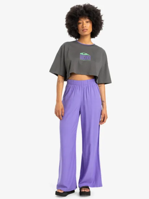 Hono - Pantalon à taille élastique pour Femme Violet