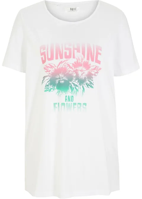 T-shirt coton avec imprimé, manches courtes
