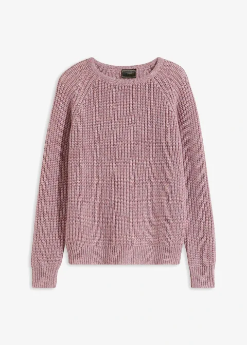 Pull en grosse maille avec fil brillant