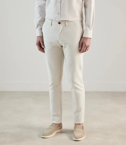 IZAC - Pantalon armuré beige clair