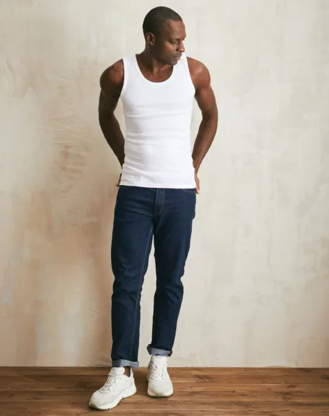 Débardeur Marcel en Coton BIO - Blanc - Taille S - Lemahieu