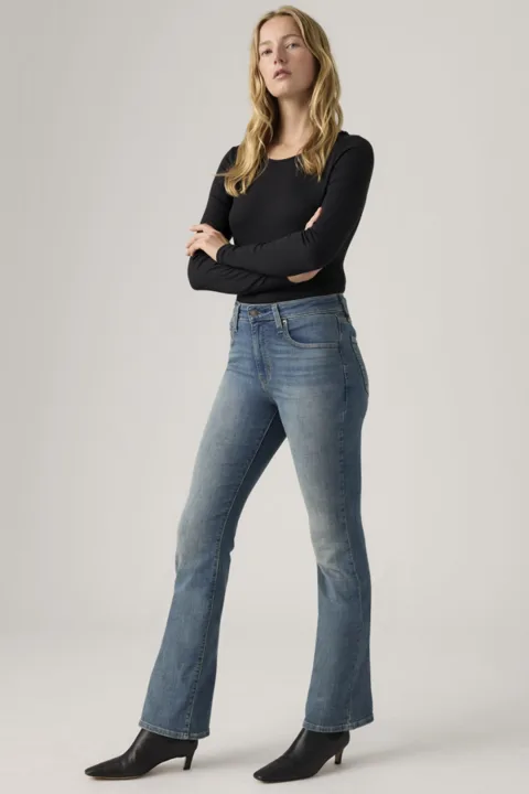 Levi's Jean 725 Taille Haute Bootcut - Femme - Bleu / Dark Indigo Worn In - 32X32