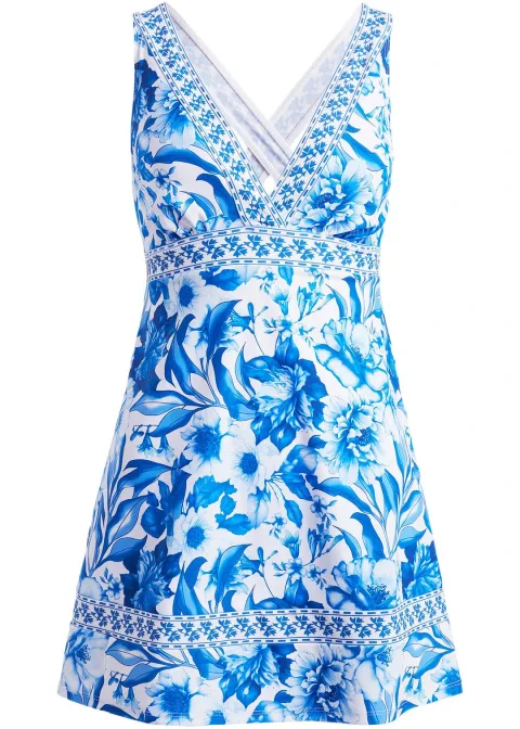 Robe de bain à col en V