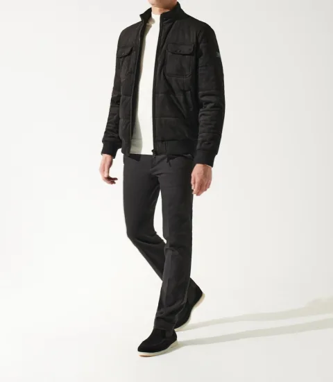 IZAC - Blouson teddy matelassé noir MEMPHIS