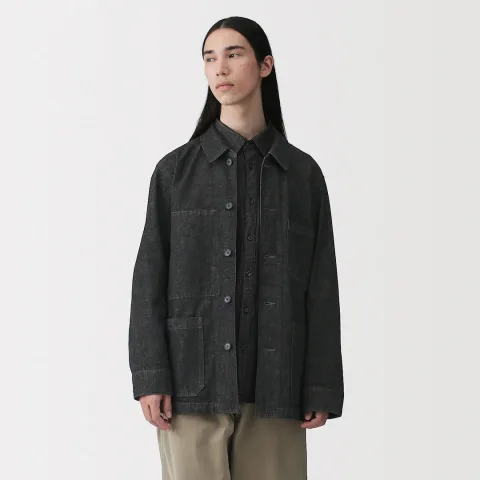 Veste de travail denim en kapok mélangé pour homme