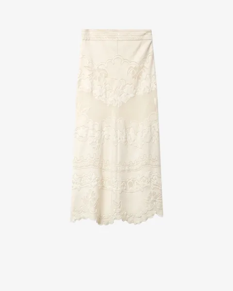 Jupe Sanaya - Femme - Écru - Taillet2 - Isabel Marant - Collection Été Femme - Nouvelle Collection Capsule La Riviera