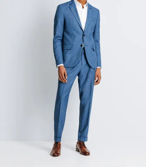 IZAC - Veste ville séparable bleu effet denim