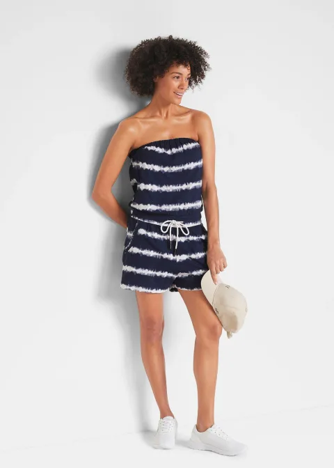 Combishort bustier en coton