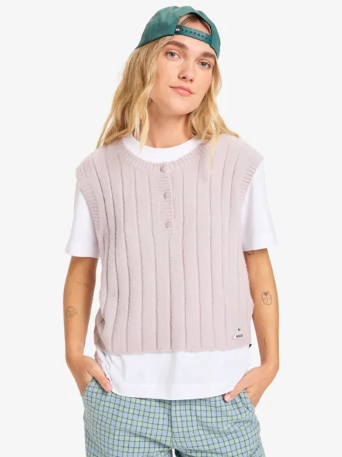 Parit Tank - Top en tricot à col rond Blanc Femme
