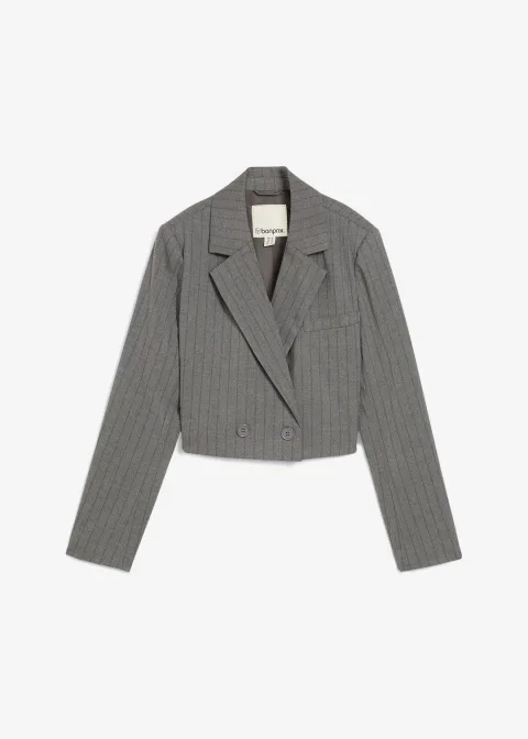 Blazer court avec col à revers