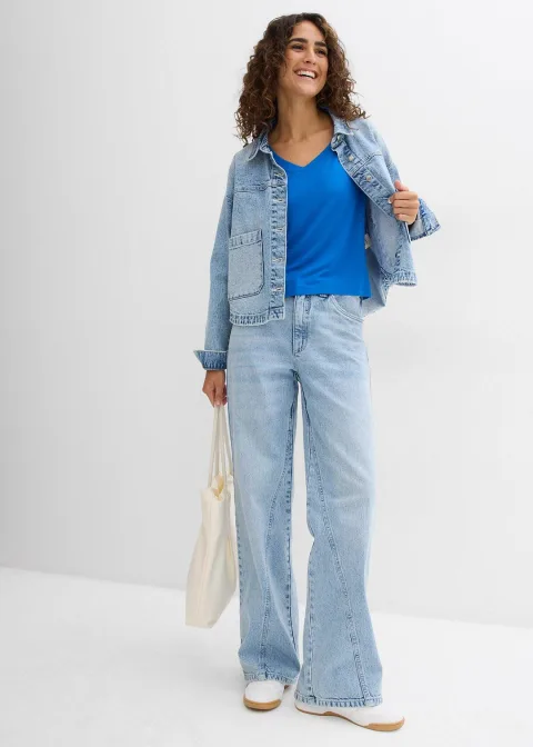 T-shirt fluide oversize en viscose mélangée