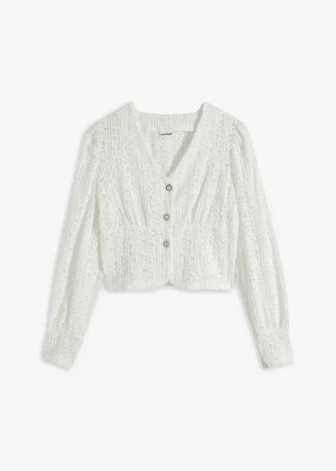 Gilet en maille avec boutons décoratifs