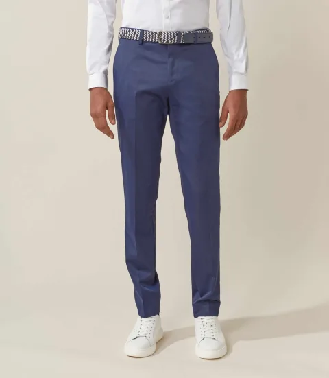 IZAC - Pantalon ville tissu bleu ''Inaco''