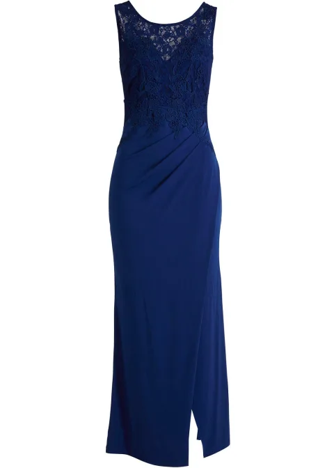 Robe longue à dentelle