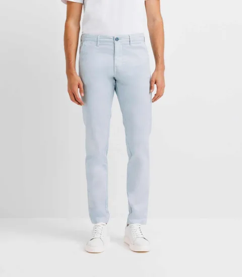 IZAC - Pantalon casual stretch bleu-ciel