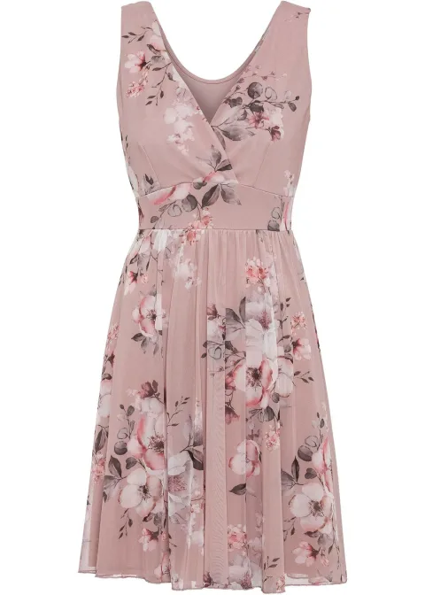 Robe courte à décolleté plongeant