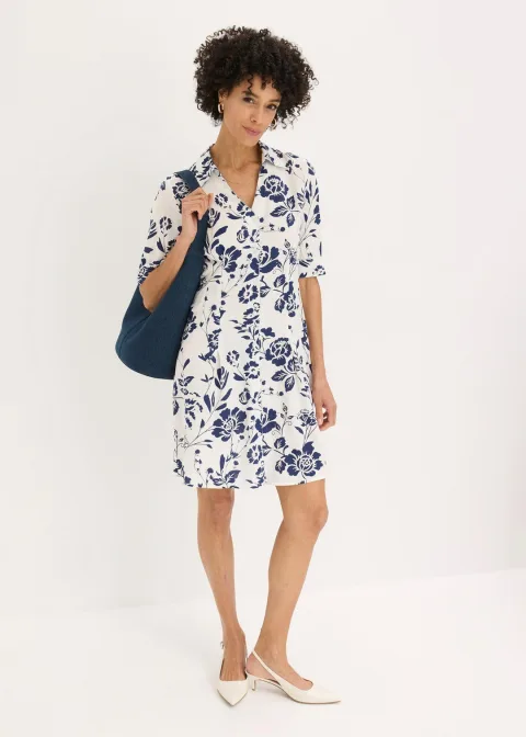 Robe-chemise en viscose fluide
