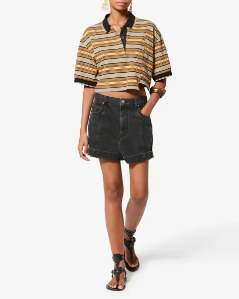 Polo Isalyne - Femme - Beige-kaki - Taille 42 - Marant Étoile