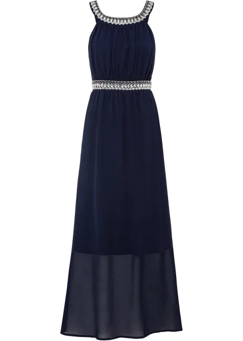 Robe longue avec strass
