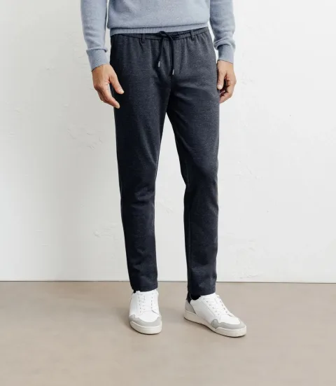 IZAC - Pantalon en maille marine