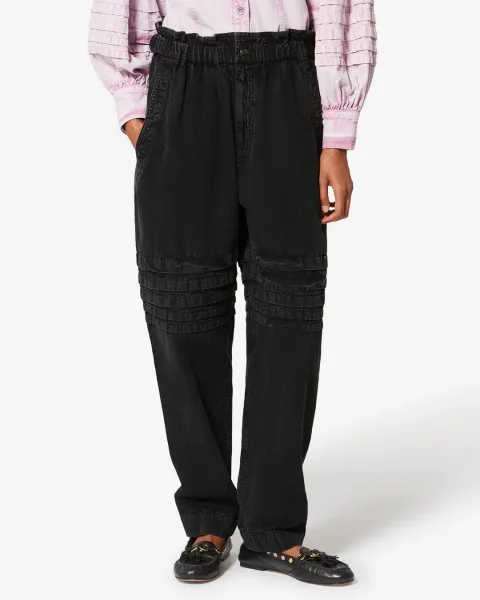 Pantalon Mellya - Femme - Noir Délavé - Taille 42 - Marant Étoile