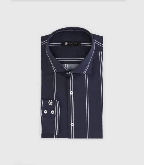 IZAC - Chemise avec rayures bleue