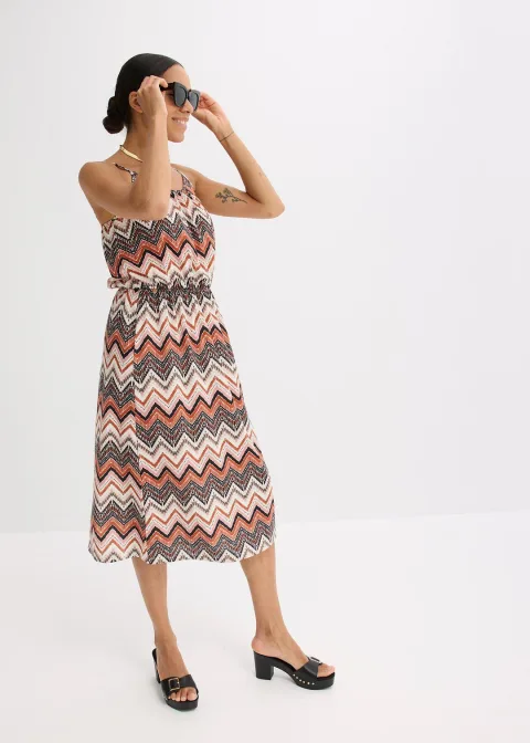Robe imprimée à fines bretelles
