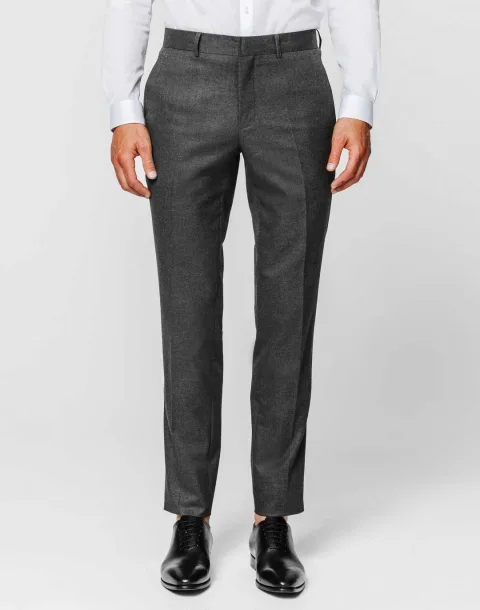IZAC - Pantalon gris esprit flanelle
