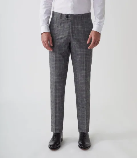 IZAC - Pantalon ville Prince de Galles gris ''Gvintage''