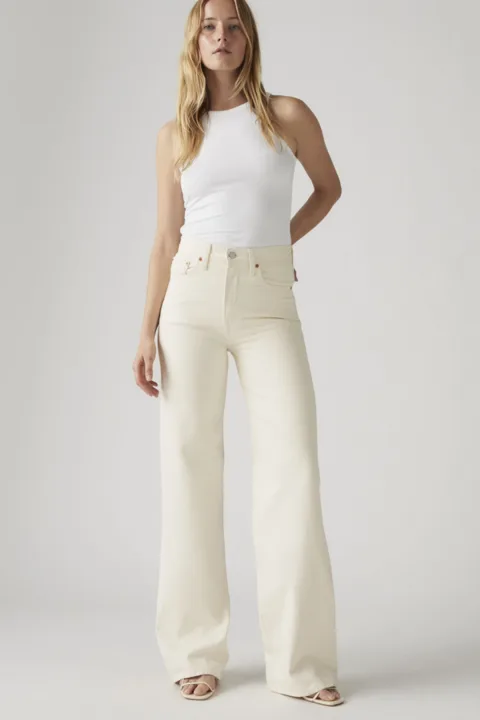Levi's Pantalon Ribcage Wide Leg - Femme - Marron / Hot Fudge - 33X32