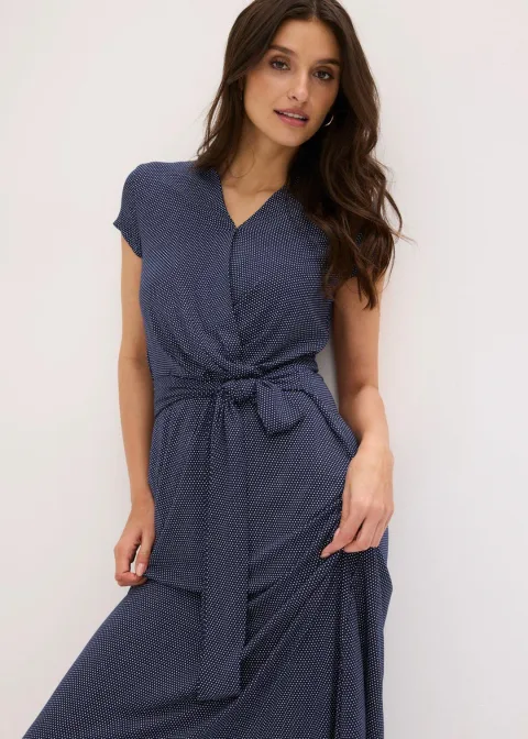 Robe midi en viscose extensible