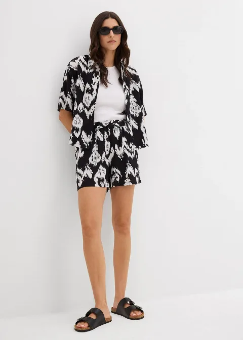 Short à taille élastiquée en viscose