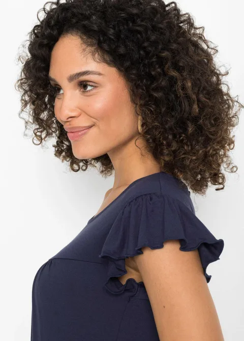 Robe midi en viscose extensible
