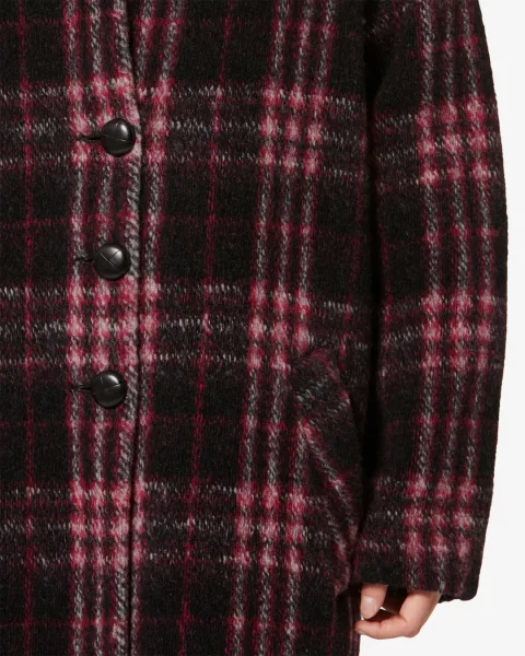 Manteau Gabriel - Femme - Noir-fuchsia - Taille 42 - Marant Étoile