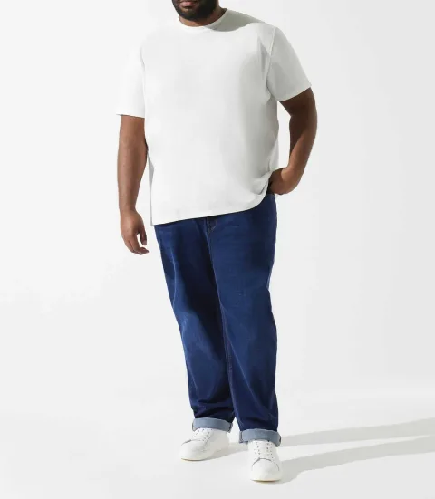 IZAC - T-shirt uni avec logo brodé écru GIOVANYBT