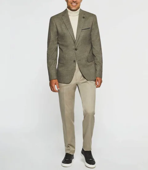 IZAC - Veste motif pied de puce marron DANDY